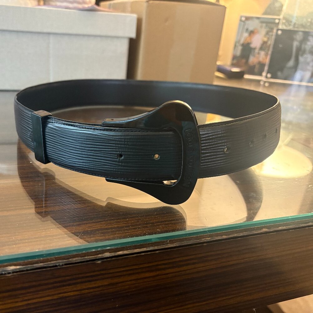 Louis Vuitton Black Epi Noctamble Belt VI0939